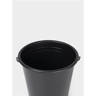 Ведро с крышкой «Дачное», 10 л, d=30 см, h=25.5 см, чёрное