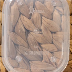 Набор контейнеров пищевых прямоугольных Доляна, 3 шт.: 150 мл, 500 мл, 1.2 л, цвет синий