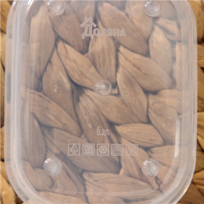 Набор контейнеров пищевых прямоугольных Доляна, 3 шт.: 150 мл, 500 мл, 1.2 л, цвет синий