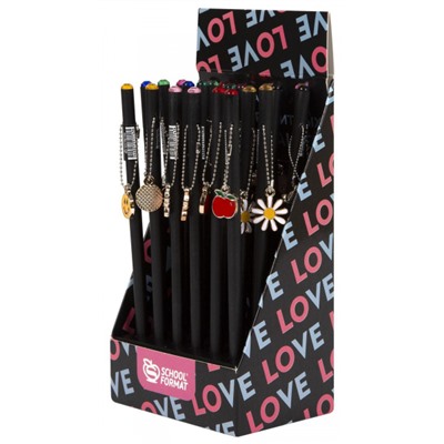 Карандаш черногр. ЛЮБОВЬ подвеска КЧ-ЛБ-HB SchoolФормат