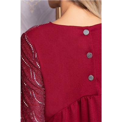 Платье Леди Элегант (темно-красное) П14827-10М