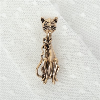 Брошь Кошка / 4176-1 /уп 24/