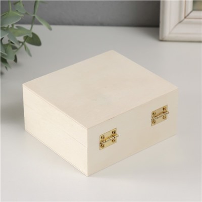 Шкатулка для росписи дерево «Прямоугольная», для творчества, декора, без замка, 10×9×5 см