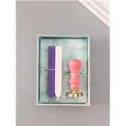 Подарочный набор для сургучной печати «Лотос», печать, ручка, сургуч, 12.5×10×3.6 см