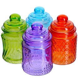 26672 Банка для сыпучих 280мл  MB (х36)цвета в ассортименте