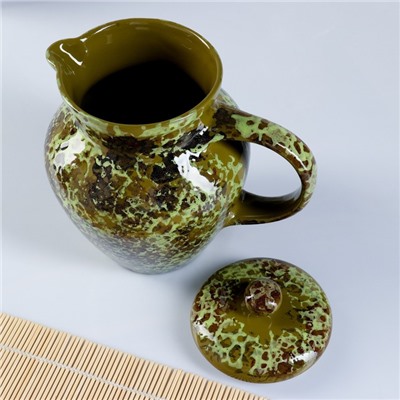 Кувшин Борисовская керамика «Малахит», 1.7 л, 22×15 см, зелёный