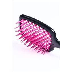 Kristaller Расчёска массажная для быстрой сушки волос WS023, черно-розовый, пластик, 20,5 см KRISTALLER, 1134966