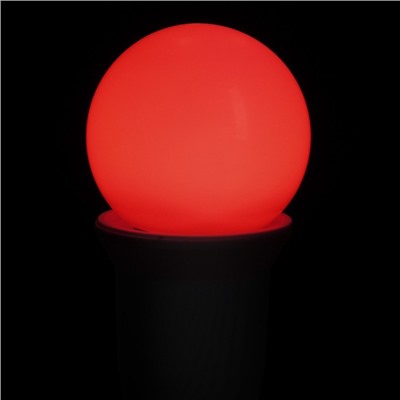 УЦЕНКА Лампа светодиодная Luazon Lighting, G45, Е27, 1.5 Вт, для белт-лайта, свечение мульти