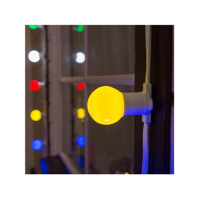 Гирлянда «Белт-лайт» 50 м, IP65, 2W, белая каучуковая нить, шаг 20 см, Е27 (без ламп), 220 В