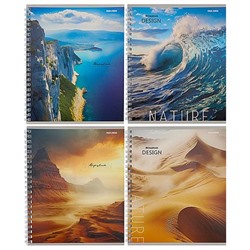 Тетрадь  48л клетка на спирали двойная обложка "ВДОХНОВЛЯЮЩАЯ ПРИРОДА" 48-8568 Проф-Пресс