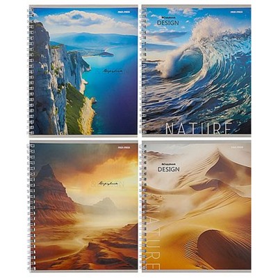 Тетрадь  48л клетка на спирали двойная обложка "ВДОХНОВЛЯЮЩАЯ ПРИРОДА" 48-8568 Проф-Пресс