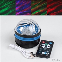 Проектор диско-шар ночник светодиодный классический, настольный 7,5 см / CW182609-22 /уп 100/