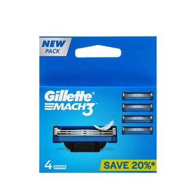 Сменные кассеты Gillette Mach3, 3 лезвия, 4 шт.