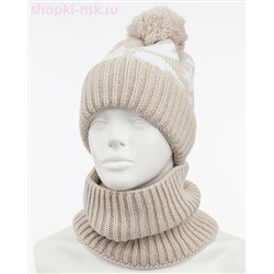 Q 201 D 201 Комплект флис (колпак+снуд) (52-54)