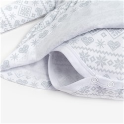 Боди - платье детское «Крошка Я. Олени», рост 62-68 см, белое