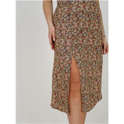Юбка Хельга (Цветы бежевый)