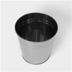 Вазон без ручек, 5 л, h=20.5 см, нержавеющая сталь, ГОСТ