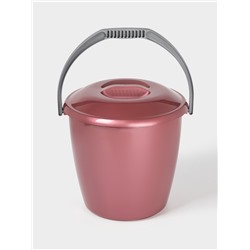 Ведро с крышкой «Удачное», 7 л, пластик, МИКС