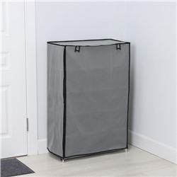 Полка для обуви с чехлом LaDо́m, 5 уровней, 60×30×90 см, серая