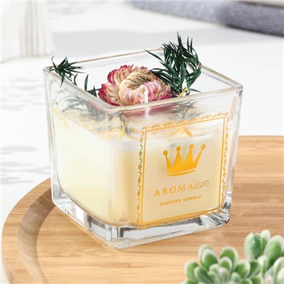 Свеча ароматическая Aroma Art, страстная самба, квадратная, 8×10.5 см