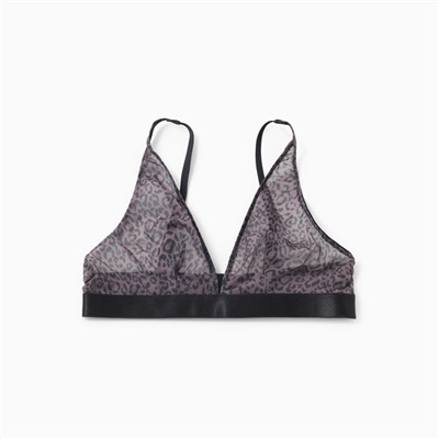 Бюстгальтер женский, цвет леопард на кофейном, размер 75A