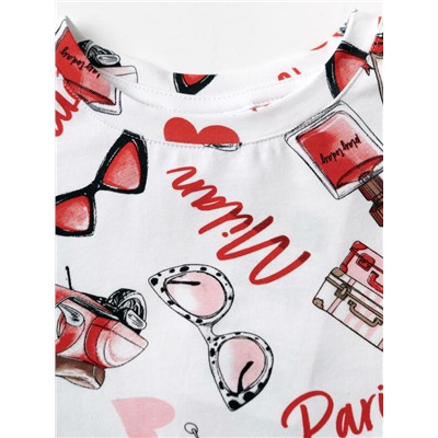 Фуфайка трикотажная для девочек (футболка)