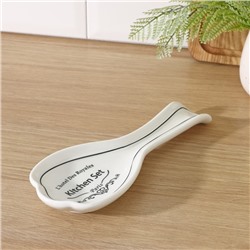 Аксессуары для кухни Доляна «Уют», 4 предмета, дозатор 300 мл, мыльница, подставка для губки, подставка для ложки, белые