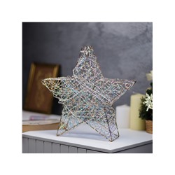 Фигура световая «Звезда плетенная», 30×30×7 см, 30 LED, батарейки ААх3 (не в комплекте), свечение тёплое белое