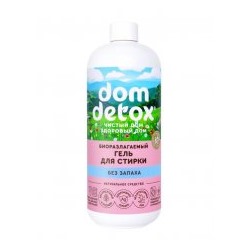 Биоразлагаемый гель для стирки без Красителей и отдушек 500 мл Dom detox