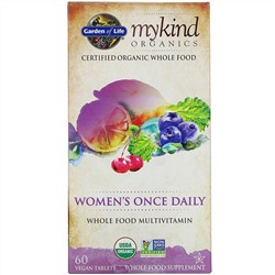 Garden of Life, KIND Organics, Women's Once Daily, 60 веганских таблеток