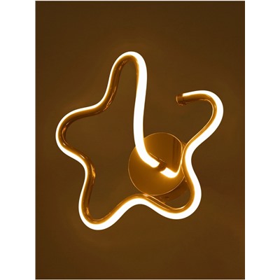 Бра настенное BayerLux Valentina, 14 Вт, LEd, 4000-6000К, золото, 25×25×13 см
