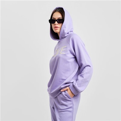 Костюм женский (толстовка, брюки) MIST Love, размер 44-46, лиловый