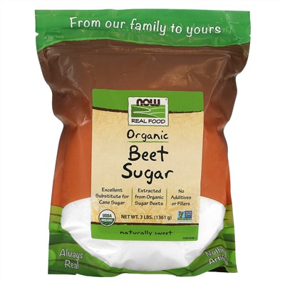 Now Foods, Organic Beet Sugar, 3 lbs (1361 g)