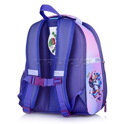 Рюкзак каркасный "Единорог" формованный из полимеров, материал: нейлон, полиэстер, полноцветная печать, 2 отделения на молнии, 2 бегунка на каждой молнии, 1 вместительный боковой карман, светоотражатели, жесткая эргономичная спинка; широкие, регулируемые