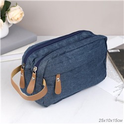 Косметичка 10х25х15 см синий / XN-019BLU /уп 150/подарок мужчине