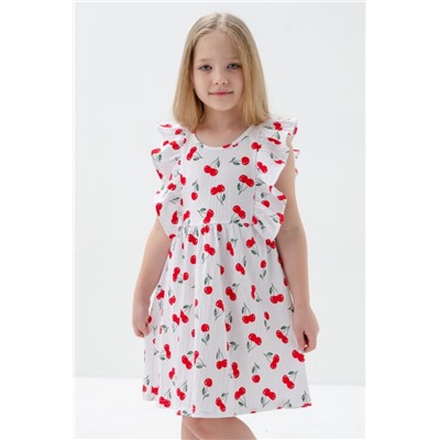 Сарафан Амур для подростка (Вишни на белом)