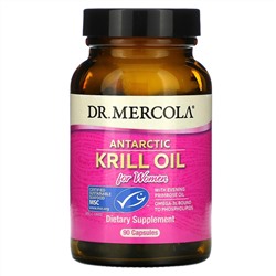 Dr. Mercola, масло антарктического криля для женщин, 90 капсул
