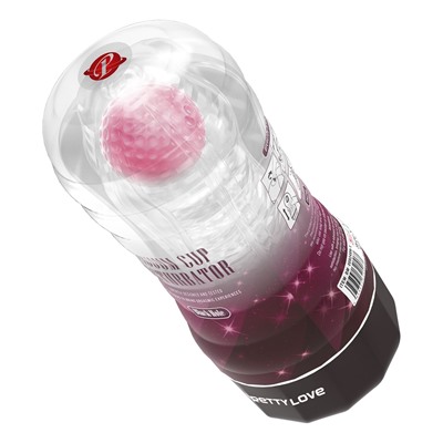 Прозрачный текстурированный мастурбатор Vacuum Cup Masturbator Black Hole