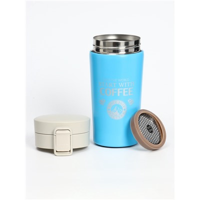 Термокружка Coffee, 380 мл, сохраняет тепло 8 ч, с ситечком