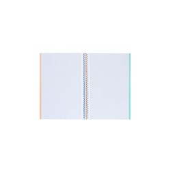 Тетрадь с тв/обл 120л А4 кл Hatber "Color Line", на гребне, многоцв, перфорац, S-touch