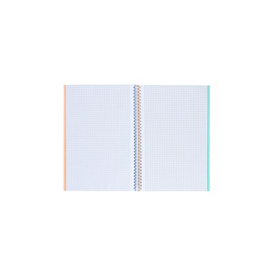 Тетрадь с тв/обл 120л А4 кл Hatber "Color Line", на гребне, многоцв, перфорац, S-touch