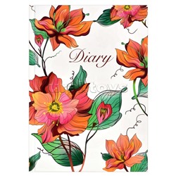 Ежедневник недатированный 80л. А5 "Цветочный мотив" твёрдый переплёт, полноцветн