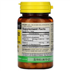 Mason Natural, витамины К2 и D3, 100 мкг, 100 таблеток