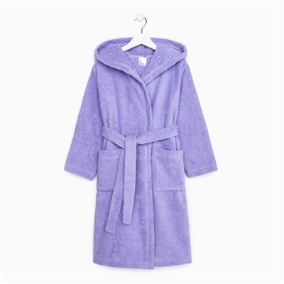 Халат махровый детский «Экономь и Я», размер 28, сиреневый