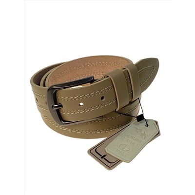 Ремень мужской из натуральной кожи, цвет хаки