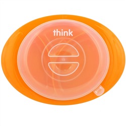 Think, Thinkbaby, Thinksaucer, Convertible Suction Plate, 6M to 99Y, Orange, 1 Convertible Suction Plate