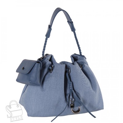 Сумка женская кожаная 9929PE blue Polina&Eiterou