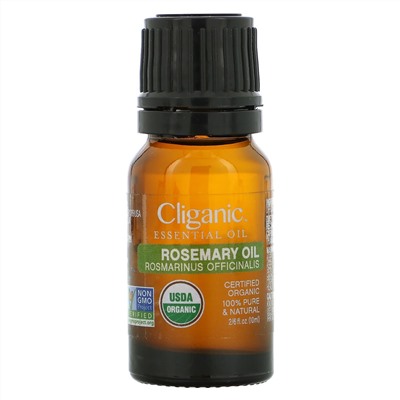 Cliganic, 100% Pure Essential Oil, Rosemary Oil,  2/6 fl. oz. (10 ml)