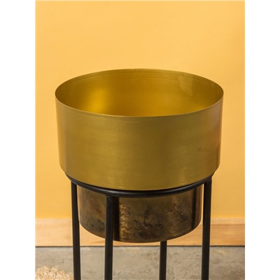 Кашпо на подставке «Золото Скифов», 28×28×61 см, железо