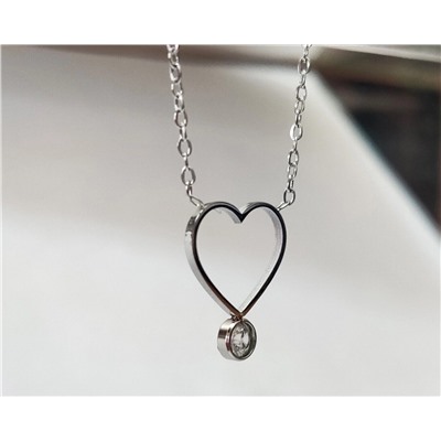 Кулон из стали "Сердце"  на цепочке